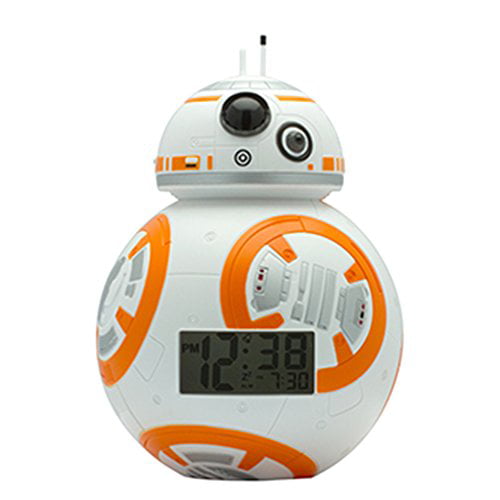Bulb Botz Star Wars BB-8 Kids Light Up Alarm Clock white & orange plastic 7.5"
